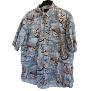 Redhead Men's 2XL Button Up Motorcycle Route 66 100% Cotton